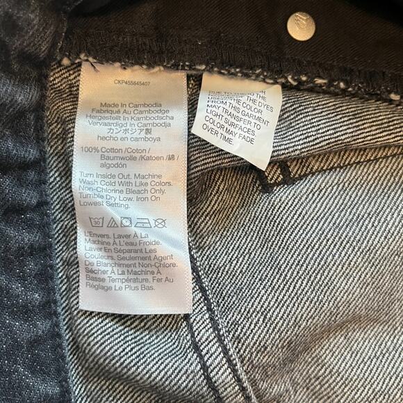 Madewell Relaxed Button Fly High Rise Cut Off Denim Shorts Calverley Wash Sz 27 - Picture 7 of 7